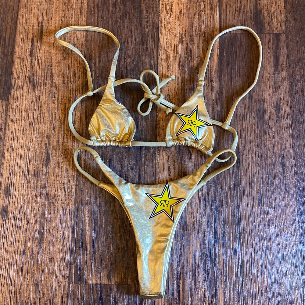 2pc gold bikini